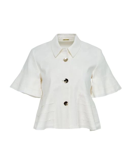 Alexis Nika ベルスリーブ トップ White