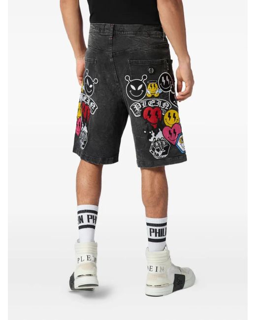 Philipp Plein Gray Fermentera Shorts for men
