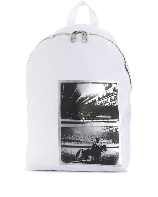 Calvin Klein White Andy Warhol Photo Art Backpack