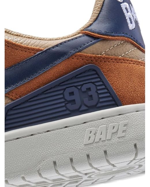 A Bathing Ape Brown Sneakers Mit Stern-Patch