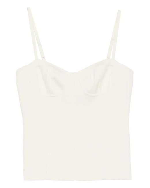 Soft Goat White Double Knit Singlet Corset