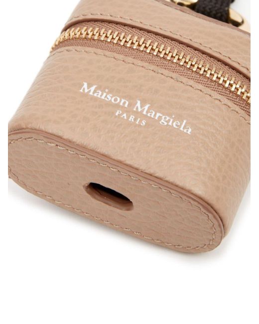 Maison Margiela Natural Logo-stamp Leather Airpods Case