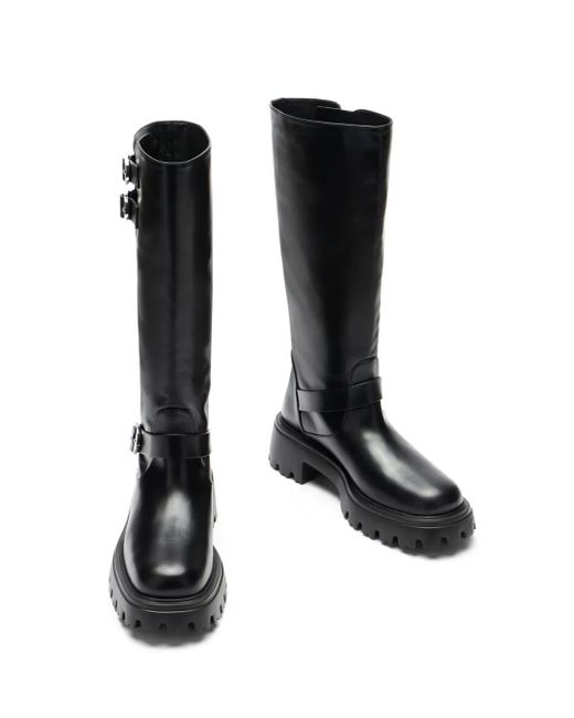 Stuart Weitzman Black Emerson Moto Boot