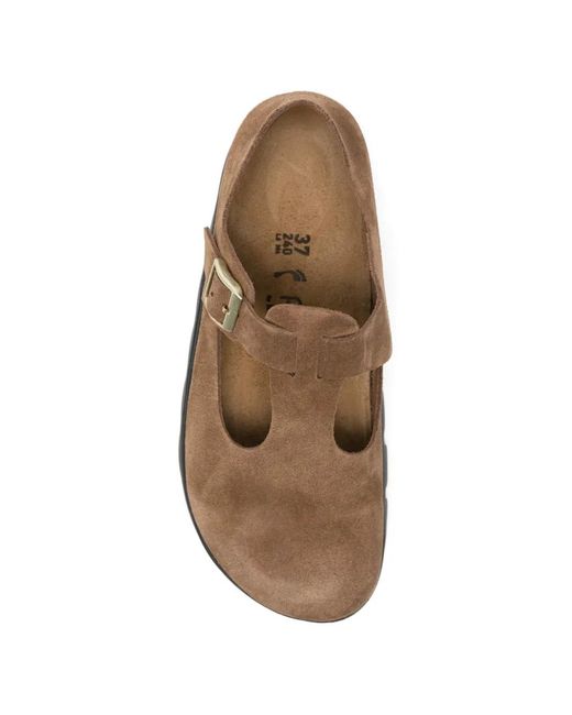 Birkenstock Brown Paris Buckle-Strap Shoes