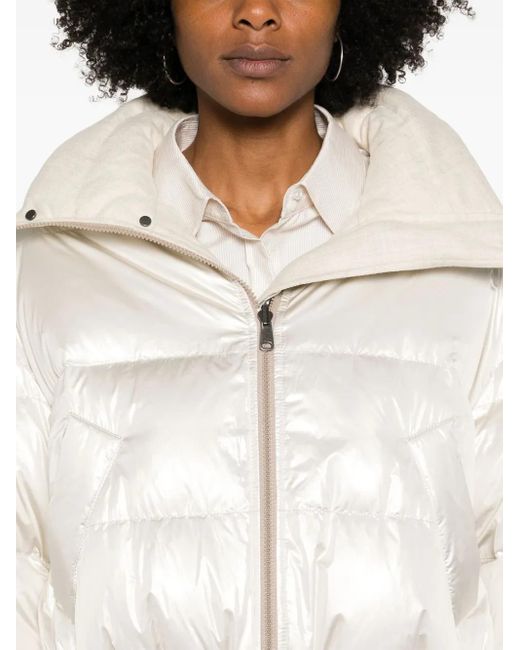Brunello Cucinelli Natural Reversible Down Jacket M/L For