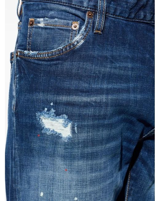 Jeans Con Effetto Vissuto di DSquared² in Blue da Uomo