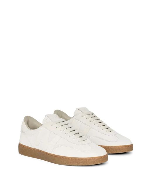 MSGM White Logo-Detail Suede Sneakers