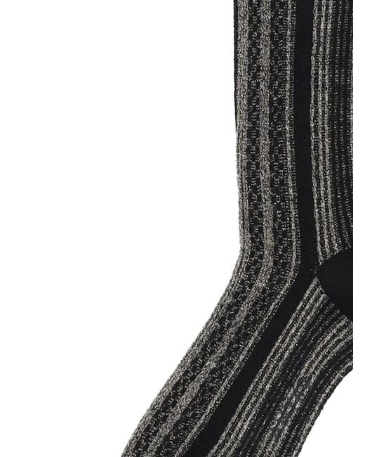 ANT45 Black Mannar Metallic-Thread Socks