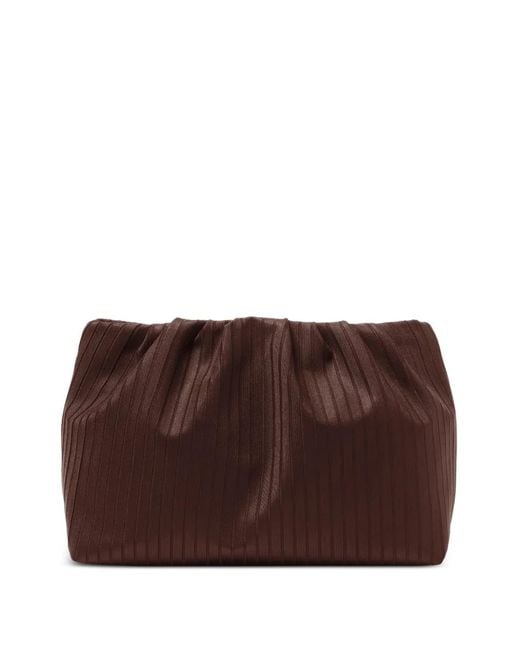Eres Brown Soiree Paradise Ruched Clutch Bag