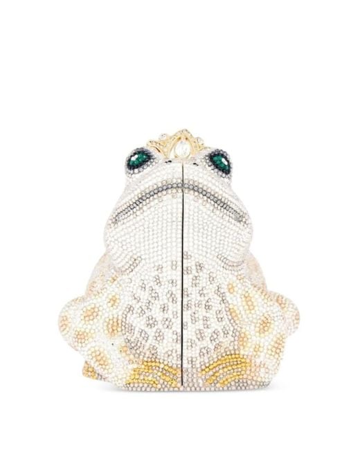 Judith Leiber White Frog Prince Charming Clutch Bag
