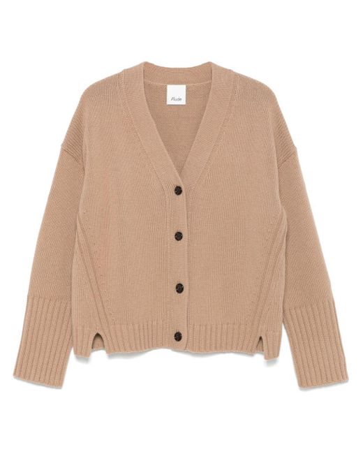 Allude Natural V-Neck Cardigan