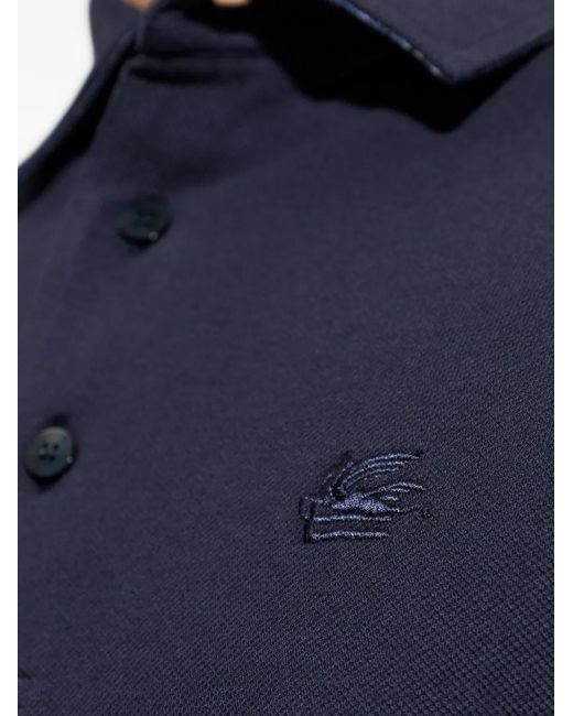 Etro Blue Roma Fit Polo Shirt for men