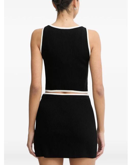 From Future Black Contrast-Trim Top