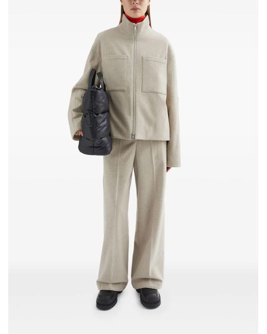 Jil Sander White Wool Felted Jacket
