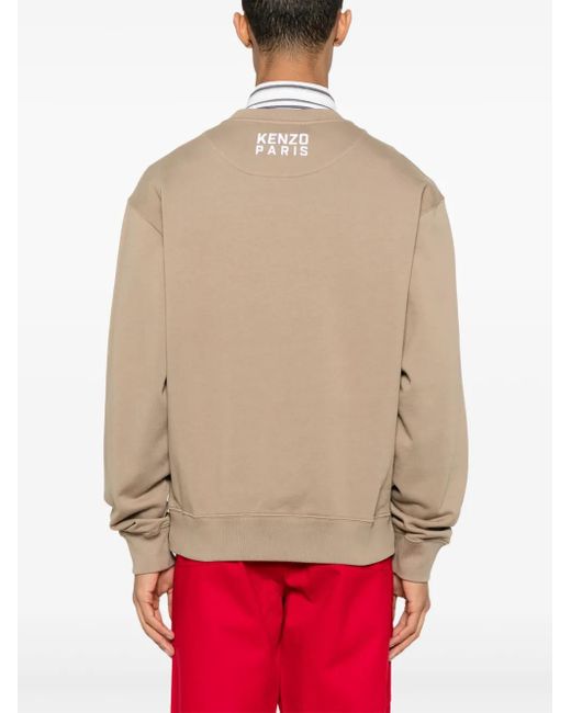 KENZO Natural Happy Tiger Cotton Sweatshirt for men