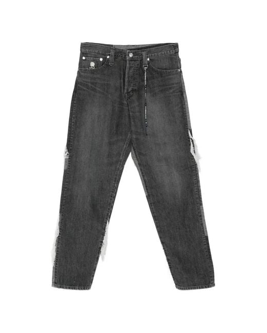 Vaqueros De Algodón Con Diseño Patchwork Mastermind Japan de hombre de color Gray