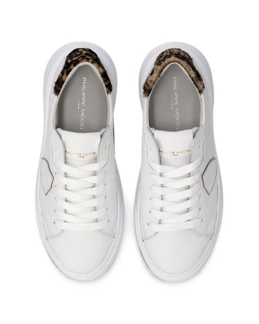Philippe Model White Temple Sneakers