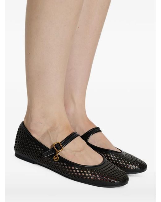 MICHAEL Michael Kors White Nellie Flex Perforated Ballet Flats