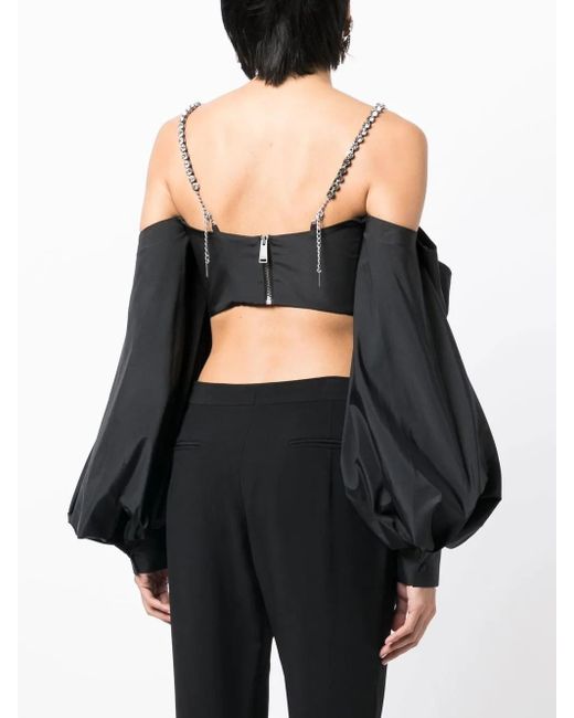 Haut Oversize À Détail De Nœud Area en coloris Black