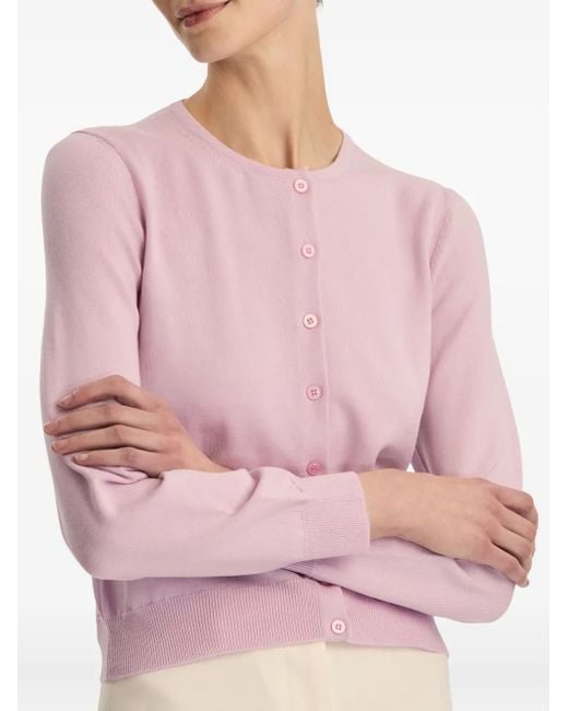 Cardigan À Boutonnière Oscar de la Renta en coloris Pink