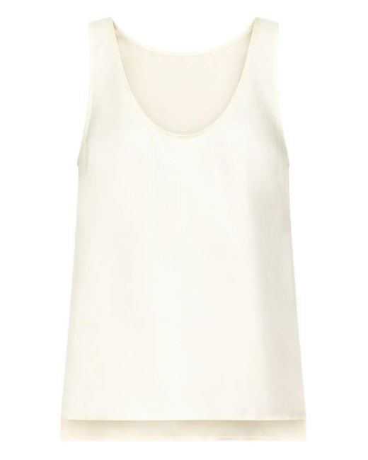 Loulou de Saison White Gaby Top Mit U-Ausschnitt