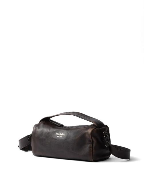 Prada Black Nappa Leather Shoulder Bag for men