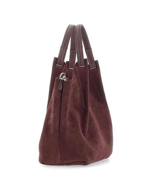 Gianni Chiarini Purple Dua Suede Tote Bag