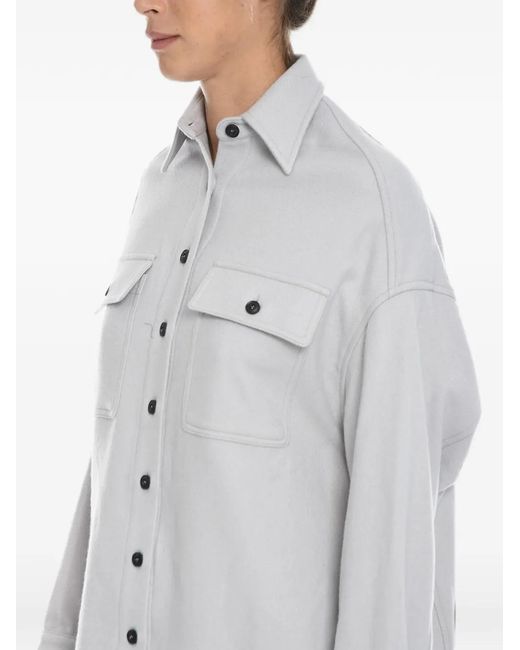 Destin Gray Flap-Pocket Overshirt