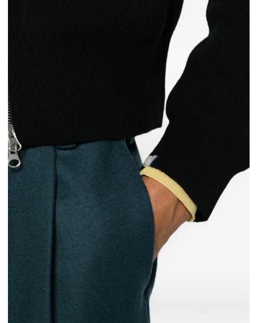 Extreme Cashmere Black Xtra Cute Zip-Up Knitted Cardigan
