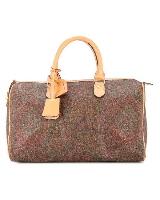 Bolso de viaje con estampado de cashmere Etro de color Brown