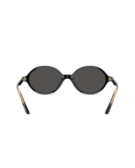 Oliver Peoples Black Round-Frame Sunglasses