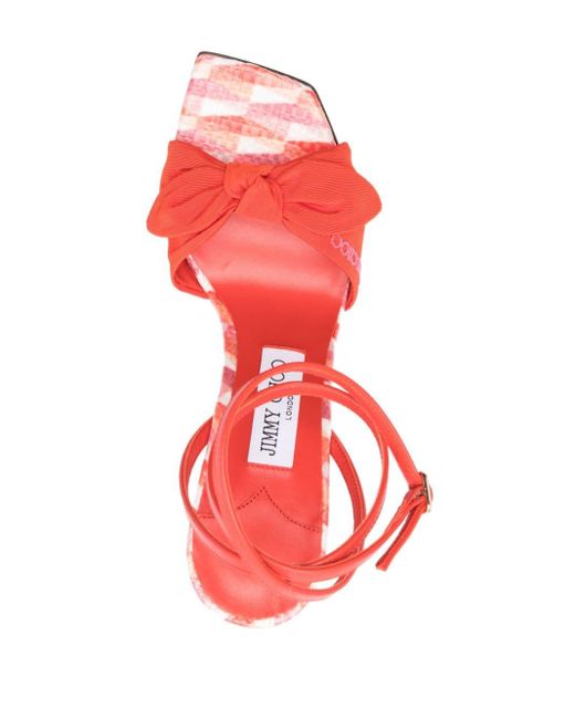 Sandales à semelle compensée 120 mm Jimmy Choo en coloris Red