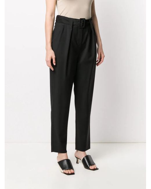Envelope Black High Waisted Trousers
