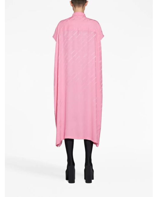 Balenciaga Pink Kleid mit Logo-Print