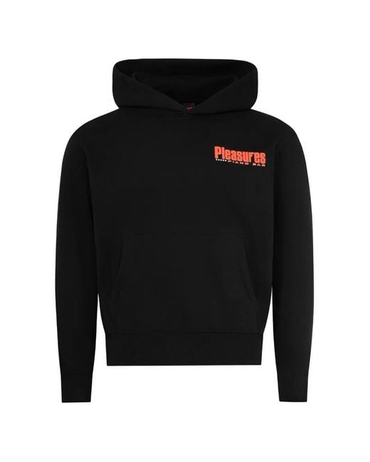 Pleasures Black Pano Bar Hoodie for men