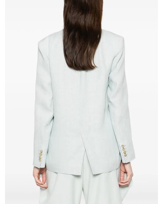 Forte_forte White Chic Single-Breasted Blazer