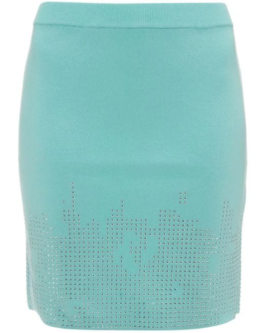 J.W. Anderson Blue Stud-Detail Knitted Skirt