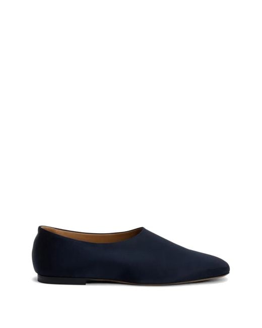 Jil Sander Blue Round-Toe Ballet Flats
