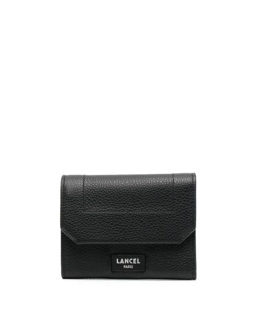Lancel Black Logo-Patch Leather Wallet