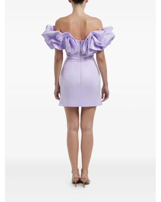 POST MERIDIEM Purple Meringue Mini Dress