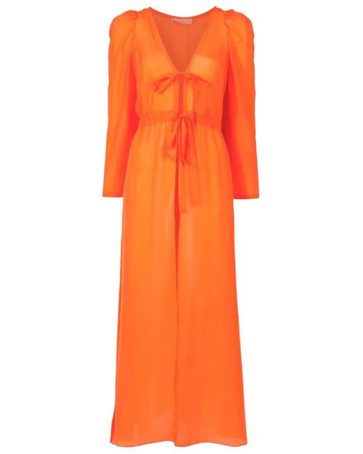 Clube Bossa Orange Robe Darina À Fente Devant