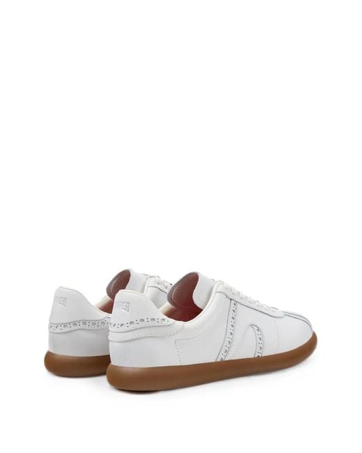 Camper White Pelotas Soller Brogue-Detail Sneakers for men