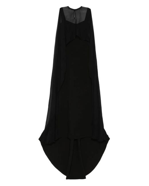 Atu Body Couture Black Maxikleid Mit Abnehmbarem Cape