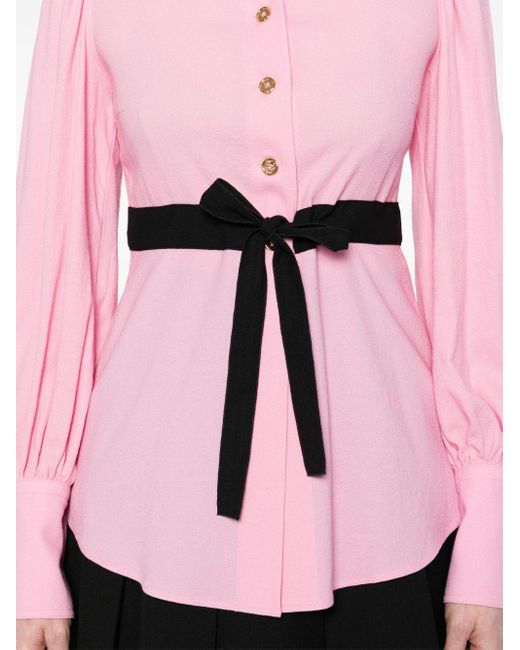 Camisa con cierre de lazo Patou de color Pink