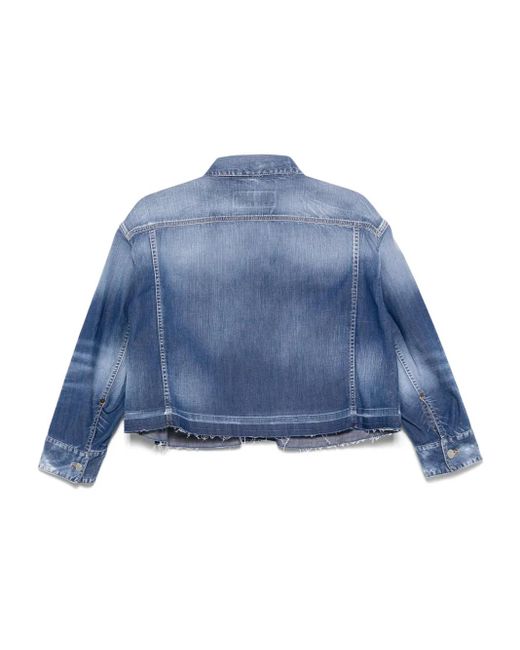 DSquared² Blue 'Raphia' Maxi Jean Jacket