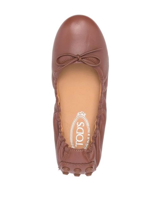 Tod's Pink Gommino Ballerina Shoes