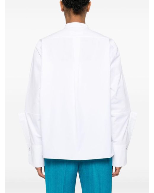 Camisa de popelina corta Jil Sander de color White
