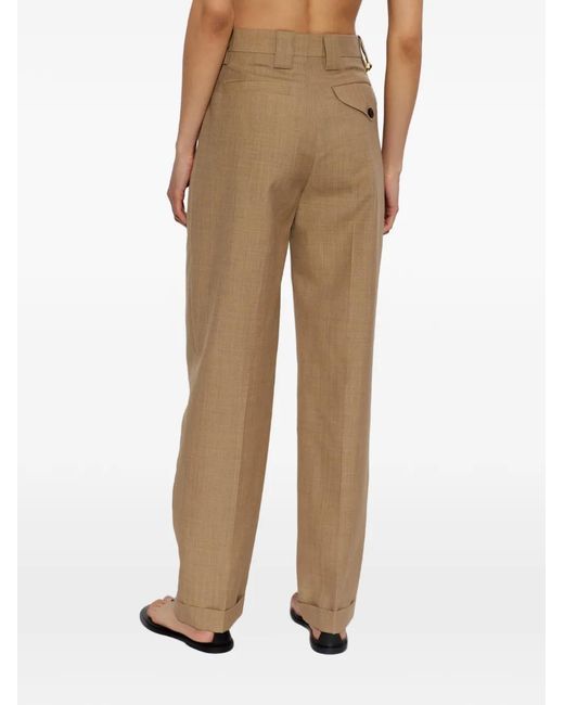 Versace Natural Pantalon À Poignets Plissés