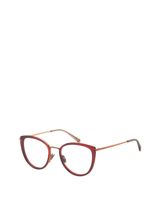 Pomellato Red Cat-Eye Frame Glasses