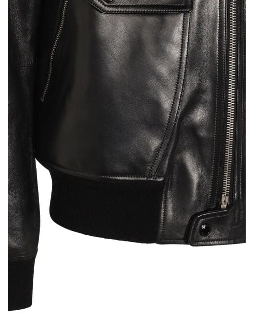 Tom Ford Lederjacke mit Reißverschluss in Black für Herren